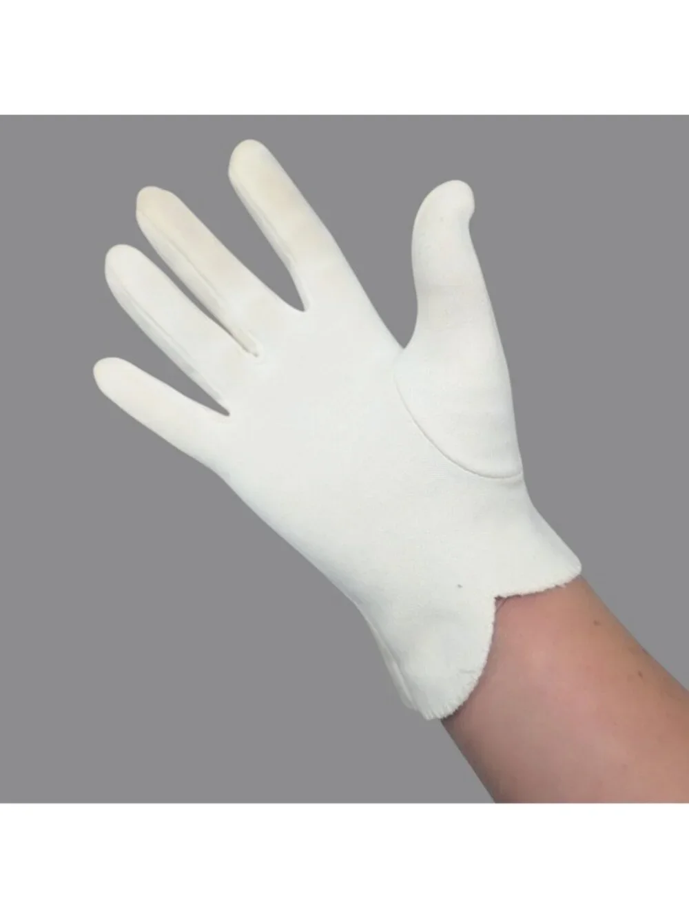 Vintage 50s Fownes White Gloves 7 Small Wrist Cotton